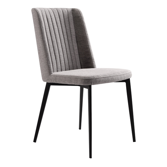 Armen Living Maine Contemporary/Modern Polyester/Polyester Blend Upholstered Side Chair (Wood Frame) in Gray | LCMNSIGR