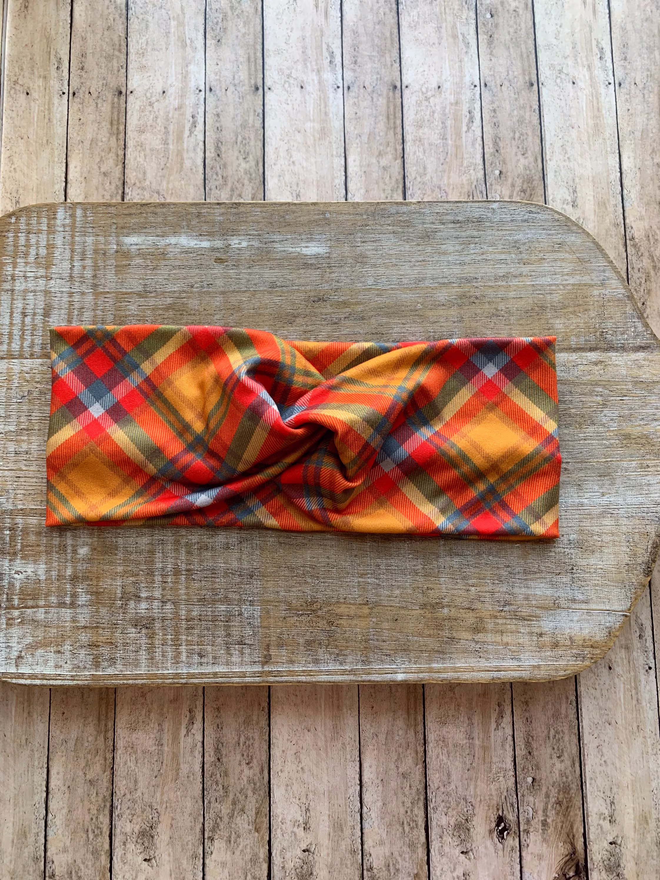 Stretch Headbands Knotted Twist Headband Stretchy Soft Plaid Halloween Rockabilly Headwrap