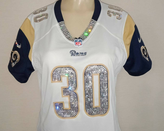 Los Angeles Football Rams Custom Crystal Bling Service. | Jersey Is A Display Jersey Not Included Read Description