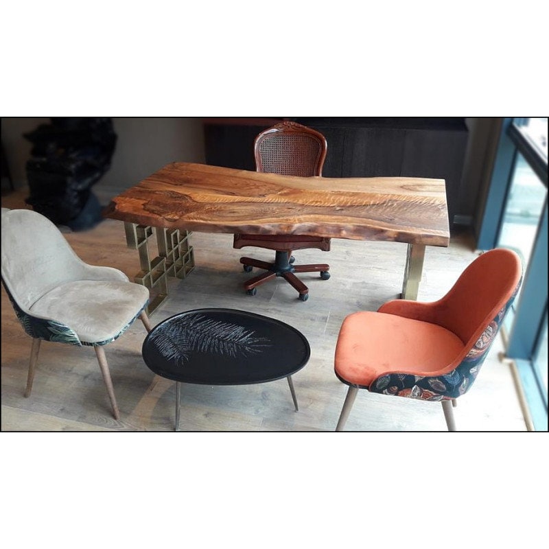 Solid American Black Walnut, Walnut Coffee Table, Walnut Desk Live Edge, Live Edge Walnut Kitchen Table, Dining Table, Industrial Table