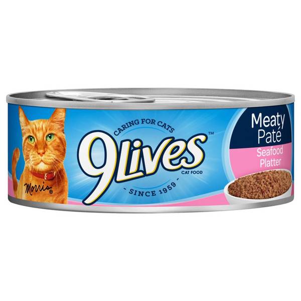 9 Lives Meaty Pate Seafood Platter Cat Food