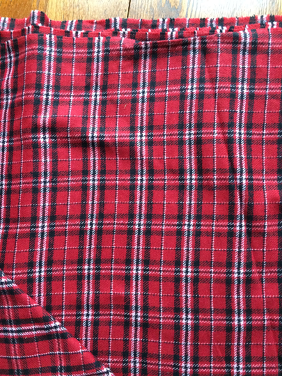 3 Yds Vintage Wool Blend Fabric. Shacket Fabric, 1980S Red, Black & White Plaid