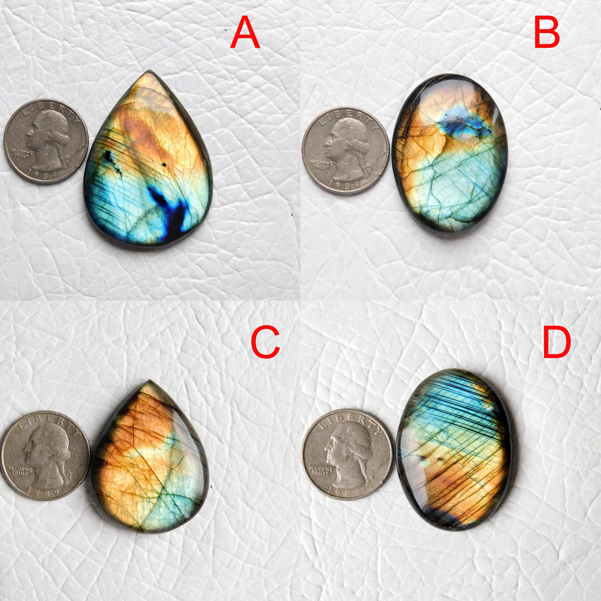 Natural Multi Fire Labradorite Cabochon Lot, Aaa Quality Ring & Pendant Size Jewelry Supplies Lot, Blue Lot Loose Gemstone