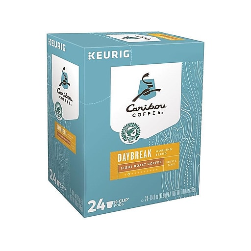 Caribou Daybreak Morning Blend Coffee, Keurig K-Cup Pods, Light Roast, 24/Box (6994)