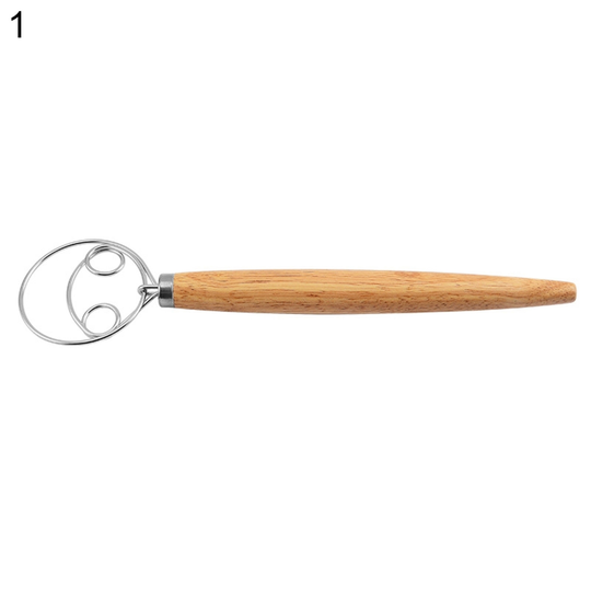 Manual Stainless Steel Flour Milk Whisk Blender Egg Beater Kitchen Utensils - 1