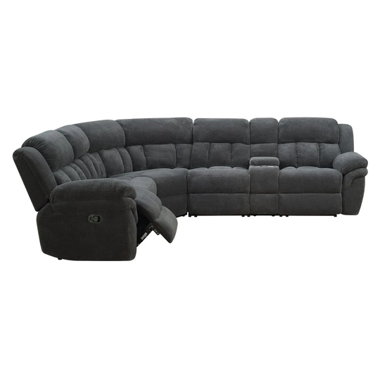 Picket House Furnishings Celeste Modern Polyester/Polyester Blend Carbon Living Room Set in Gray | UST13936PC