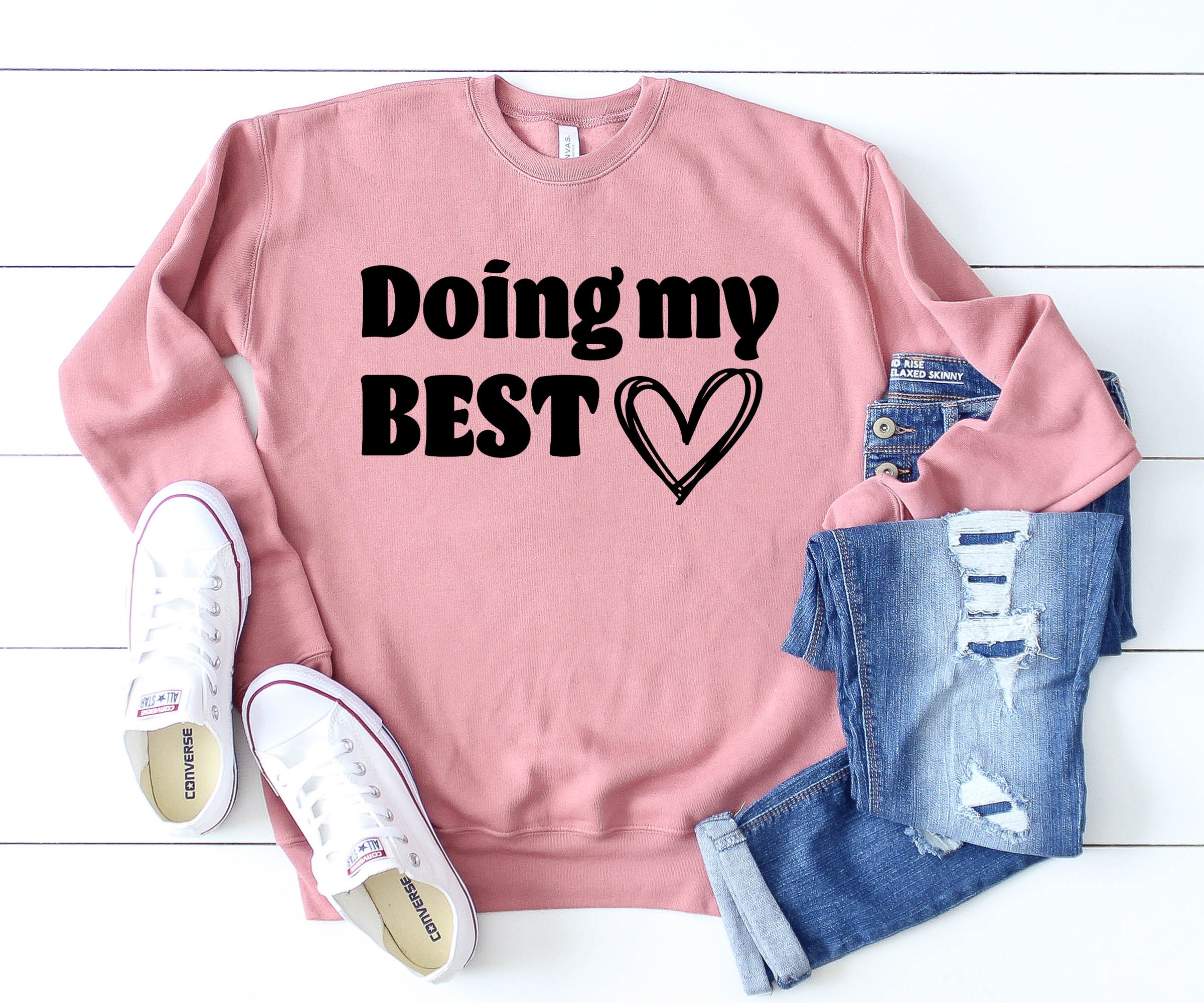 Doing My Best Mental Health Awareness Womens Sweater Cute Sweatshirt Gift New Mom For Friend