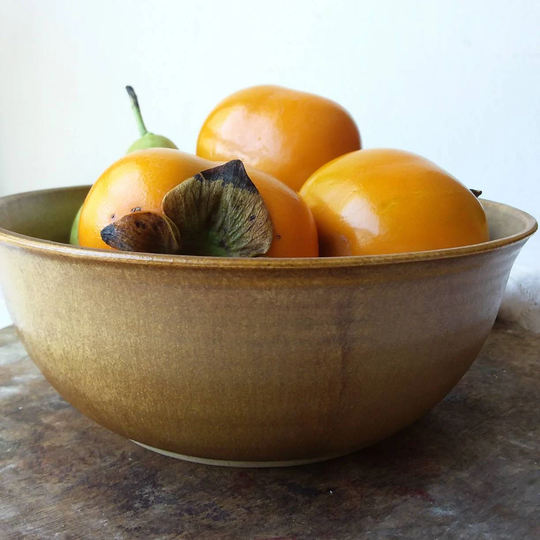 Brown Ceramic Bowl, Modern Salad Mixing Pottery Serving Fruit Ramen Soup Bowl