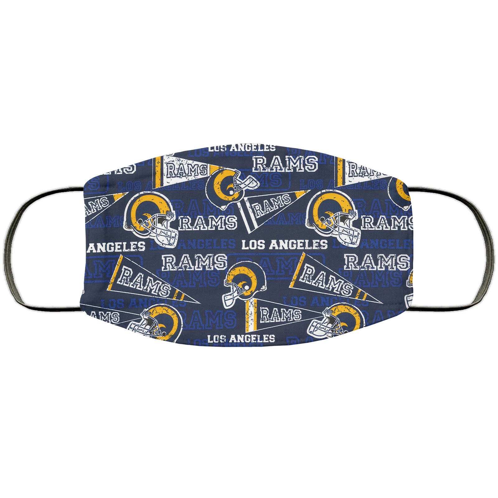 Los Angeles Rams Flag Face Mask | Unisex 3 Layer Facemask, Adult Kid Mask, Washable & Reusable Mask, Fast Shipping Made in Usa