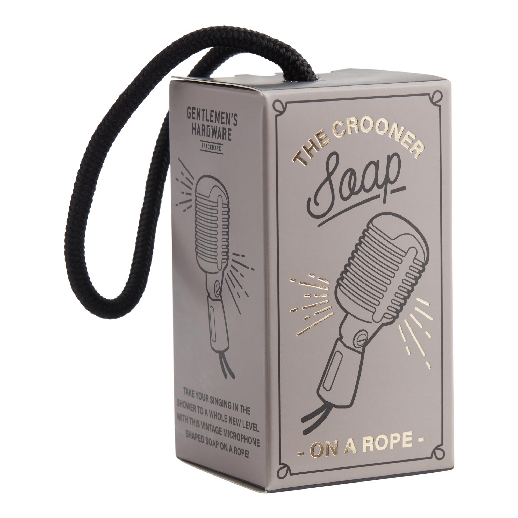 Gentlemen's Hardware The Crooner Soap on a Rope: Black/Gray - Paper by World Market