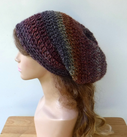 Alpaca Blend Slouch Hat, Warm Slouchy Beanie, Womens Teen Winter Hats, Autumn Fall Beanies, Purplesagedesignz