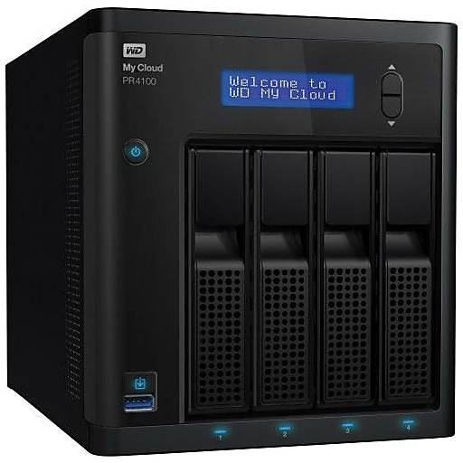 WD My Cloud Pro PR4100 16TB USB 3.0/Gigabit Ethernet Desktop NAS Server, Black