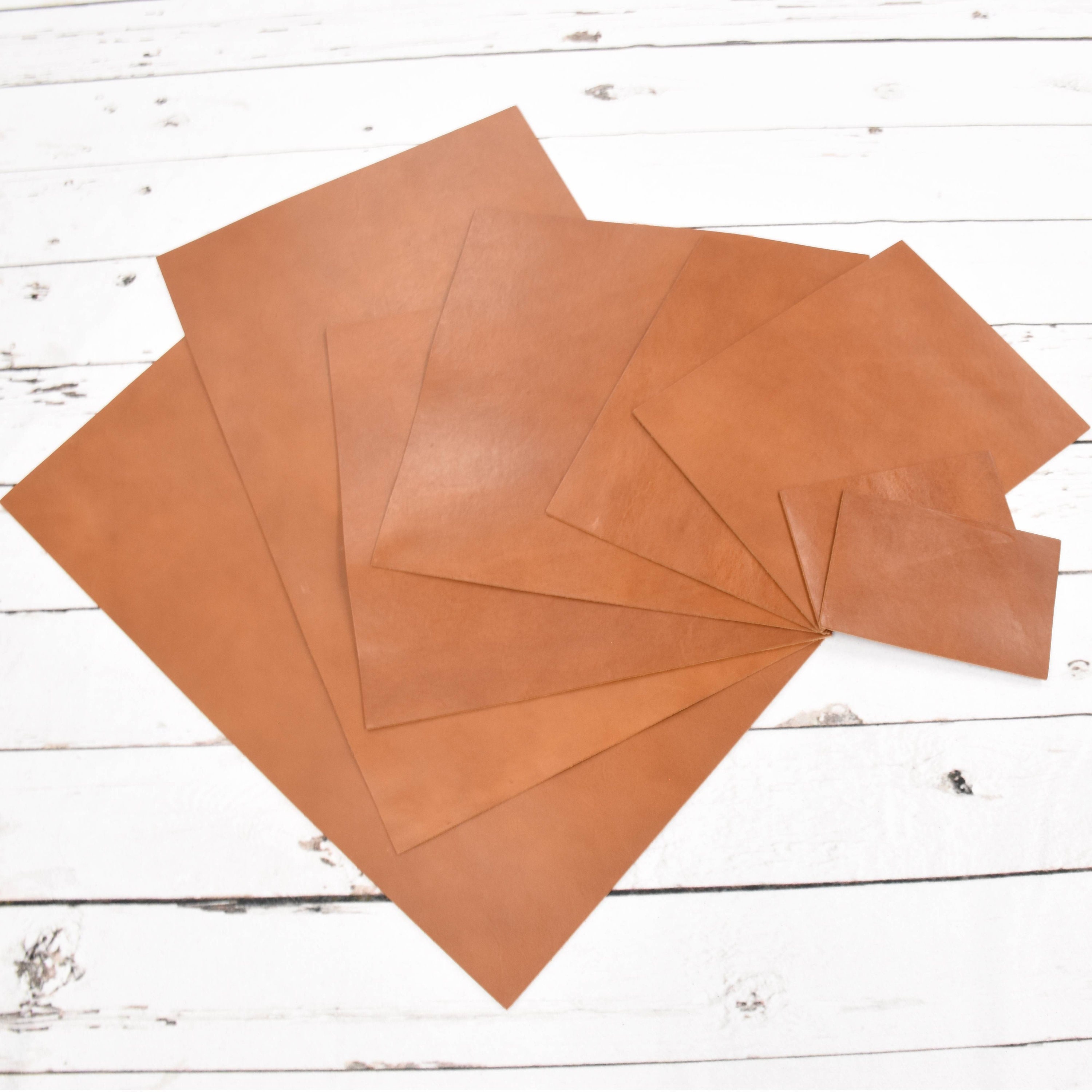 Bridle Vegetable Tan/Genuine Cowhide 3 - 4 Oz 5 6 Saddle Leather Pre Cut Sheets High Quality