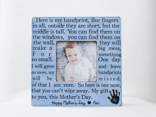 Mom Of Little Boy Mother Son Gift Personalized Picture Frame Mother's Day Gift For Wife