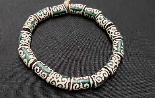African Beads, Adinkra Glass Humilty & Strength