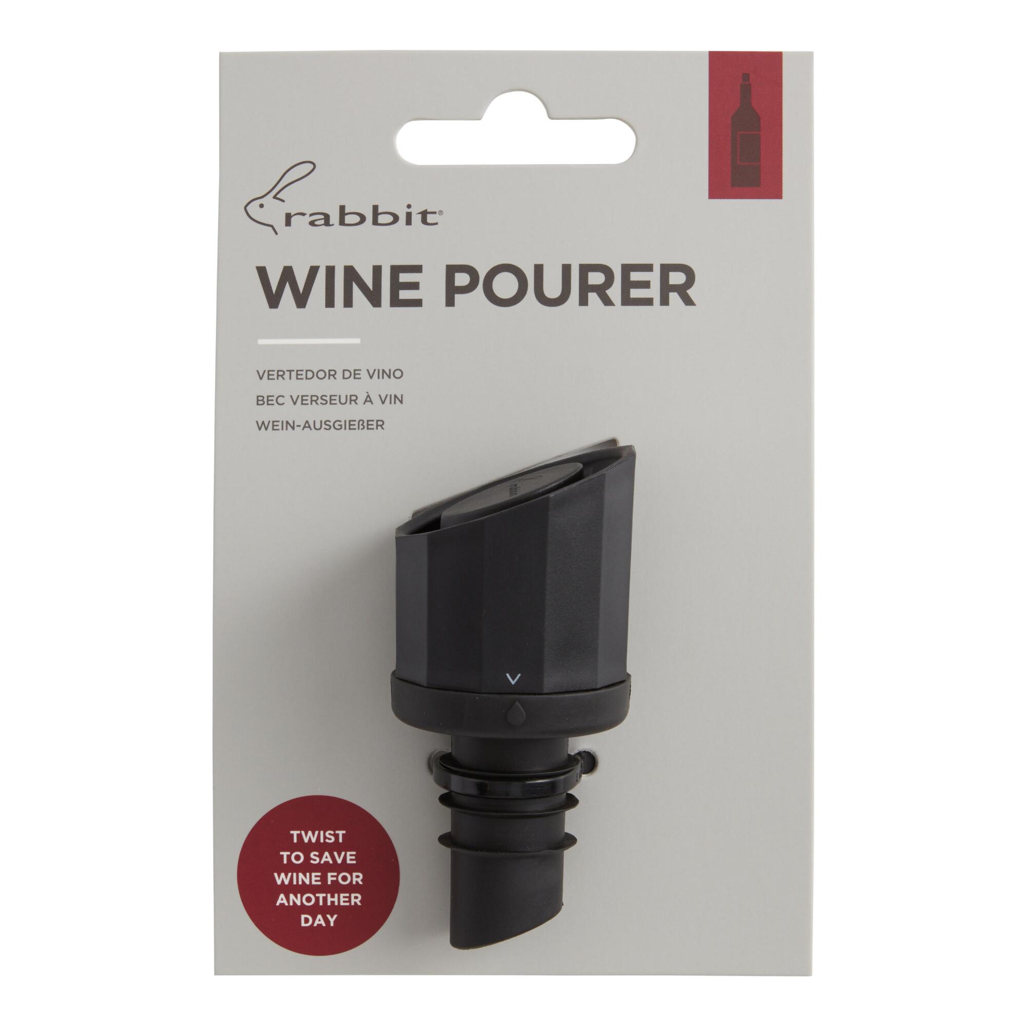 Rabbit Wine Pourer: Black by World Market
