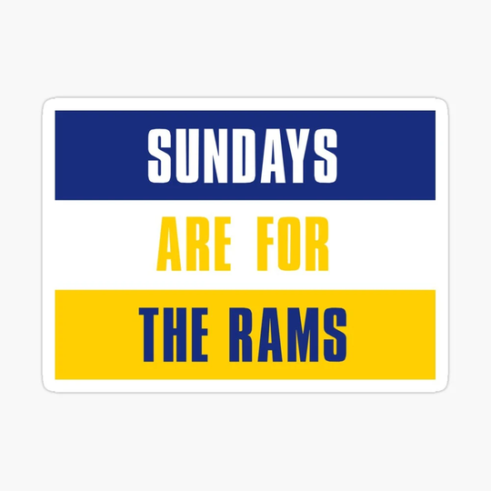 Rams Stickers | Sundays Are For The Sticker