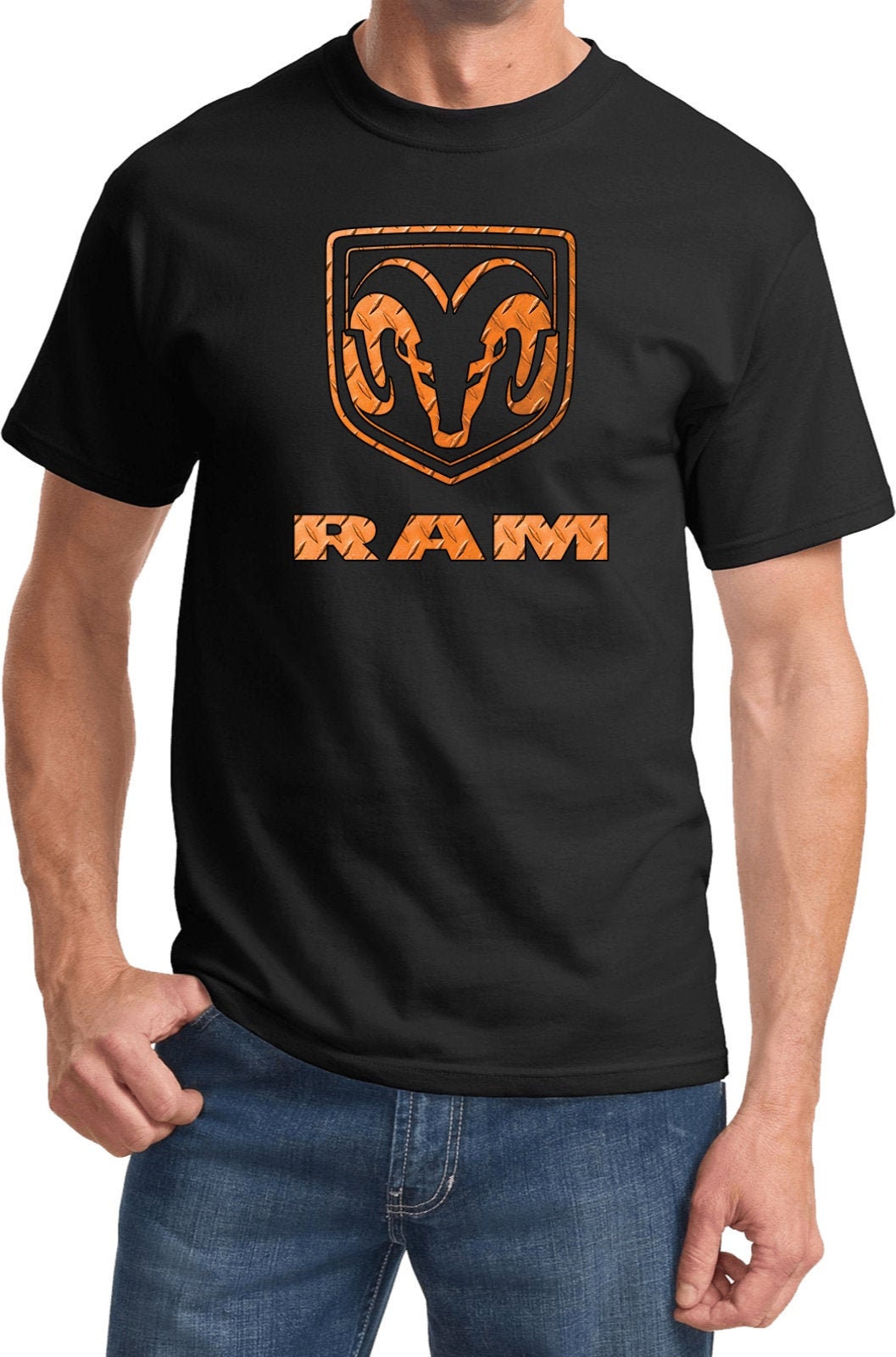 Dodge Ram Diamond Plate Logo Tee T-Shirt 21540Hd2-Pc61