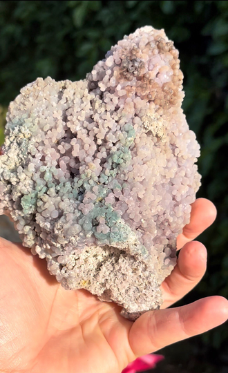 Big Juicy Sparkly Tricolor Purple Green Grape Agate Botryoidal Chalcedony Cluster ~ Raw Mineral Natural Stone Crystal