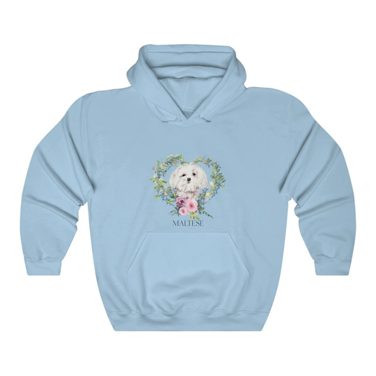 Maltese Dog Women's Unisex Heavy Blend Hoodie Sweatshirt
