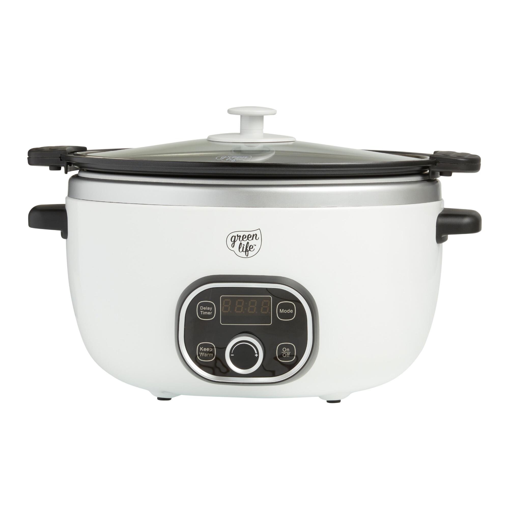 GreenLife White Healthy Cook Duo 6 Quart Slow Cooker by World Market