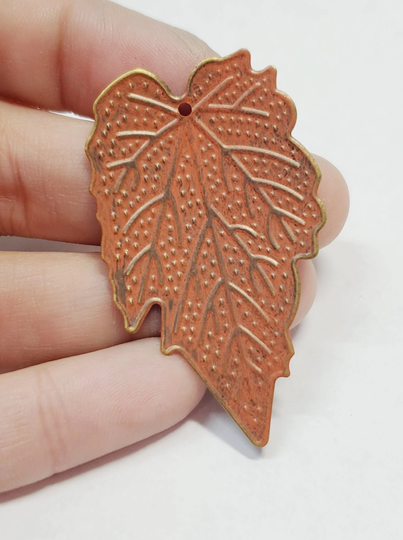 Artisan Hand Altered & Textured Metal Filigree Stamping, Component, Pendant, Painted Pendant