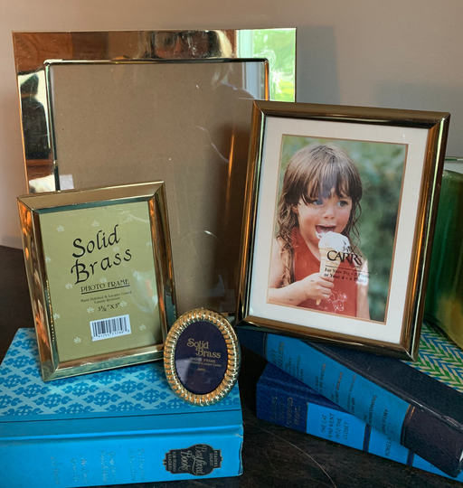 Mcm Gold Photo Frame Lot Of 4 Varied Sizes | 8x10 5x7 Mini