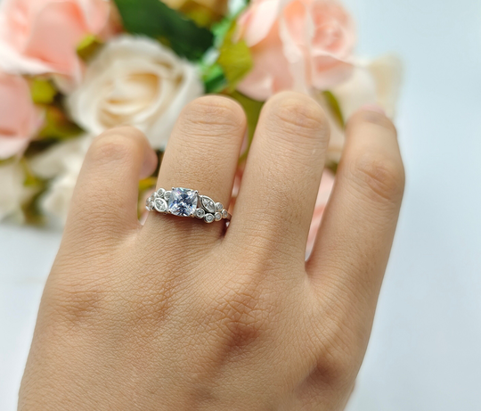 1.00 Carat Cushion Marquise Art Deco Wedding Engagement Bridal Ring Round Diamond Simulate 925 Sterling Silver Choose Center Stone Color