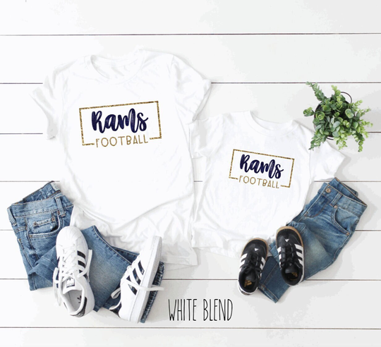 Rams Football Adult Tee Matching Shirt Unisex