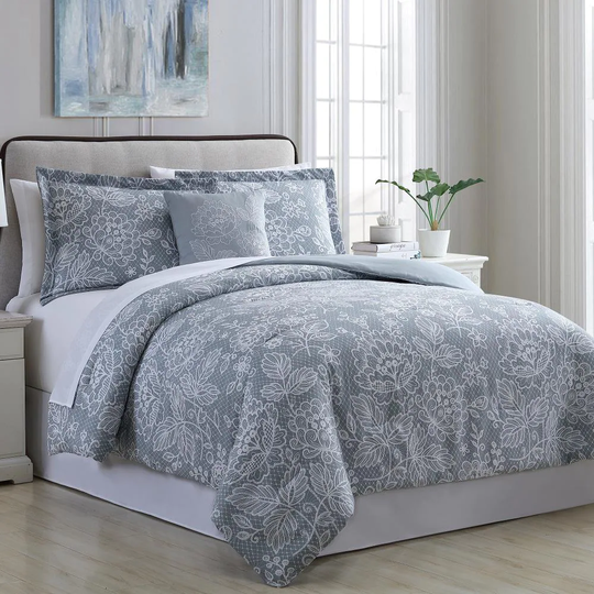 Amrapur Overseas Olivia Comforter Set Multi Abstract Reversible Twin Comforter (Blend with Polyester Fill) | 4BNB68RG-OLV-TN