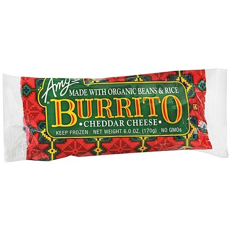 Amy's Frozen Burrito Beans & Rice with Cheddar Cheese - 6.0 oz