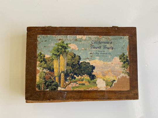 Vintage California's Finest Fruits Wooden Box Distressed