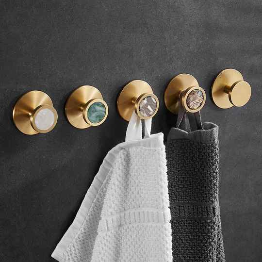 Brass Shell Leather Coat Bag Hook Round Towel Hooks Door Hangers, Nordic Wall Hangers Hat Racks Keys Hanger Organizer Home Decor