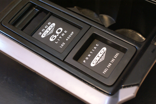 Gto Console Badges 2005 Automatic Transmission Only