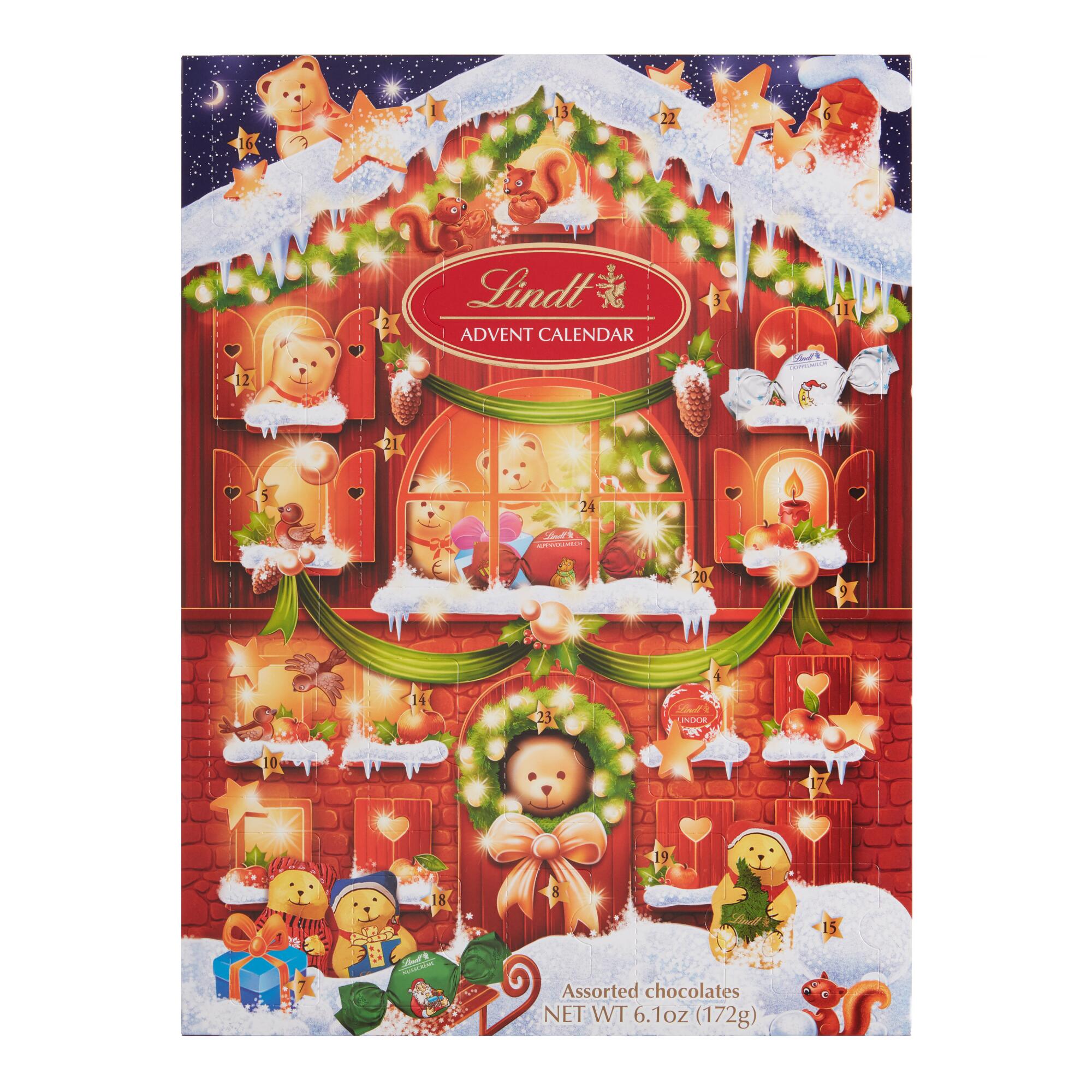 Lindt Chocolate Red Bear Advent Calendar by World Market