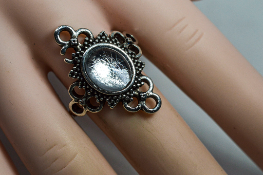 Silver Tone Womens Fashion Ring, Size 7 3/4