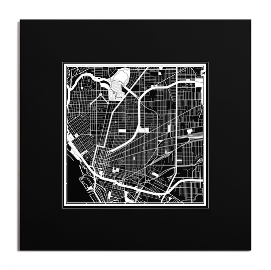Buffalo, Long Island, Paper Cut Map, Matted 20×20 In. Color Alternative, Art Ideal Gifts