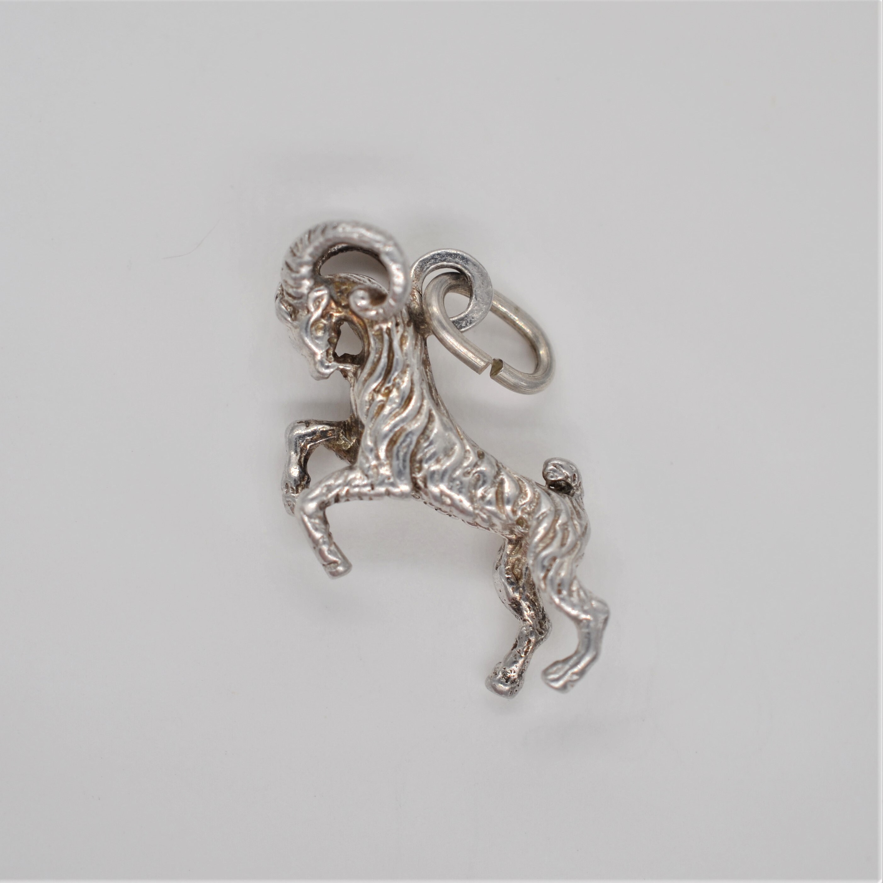 Vintage Sterling Ram Or Aries Charm. 2.06 Grams