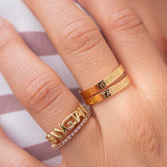 Kpop Engraved Ring/ Personalized, Kpop, Bias, Song