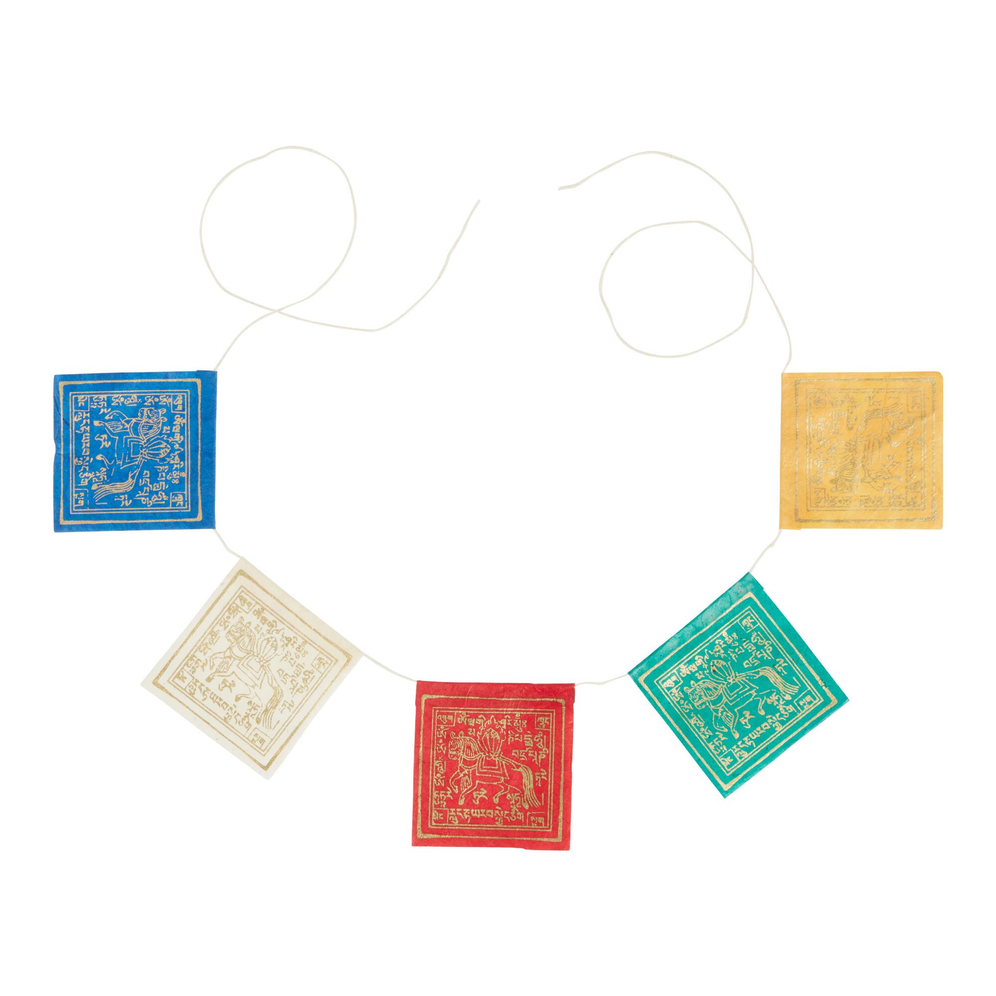 Mini Paper Tibetan Prayer Flags Set of 2: Multi by World Market