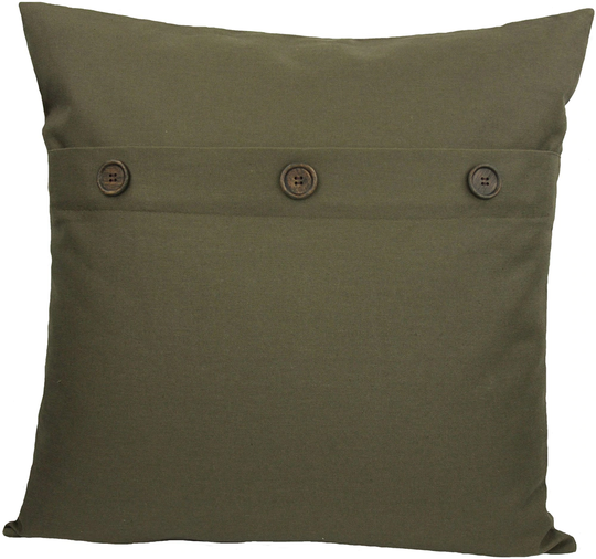 MANOR LUXE But 20-in x 20-in Fall Green Cotton Blend Indoor Decorative Pillow in Brown | ML130042020FALLGREEN