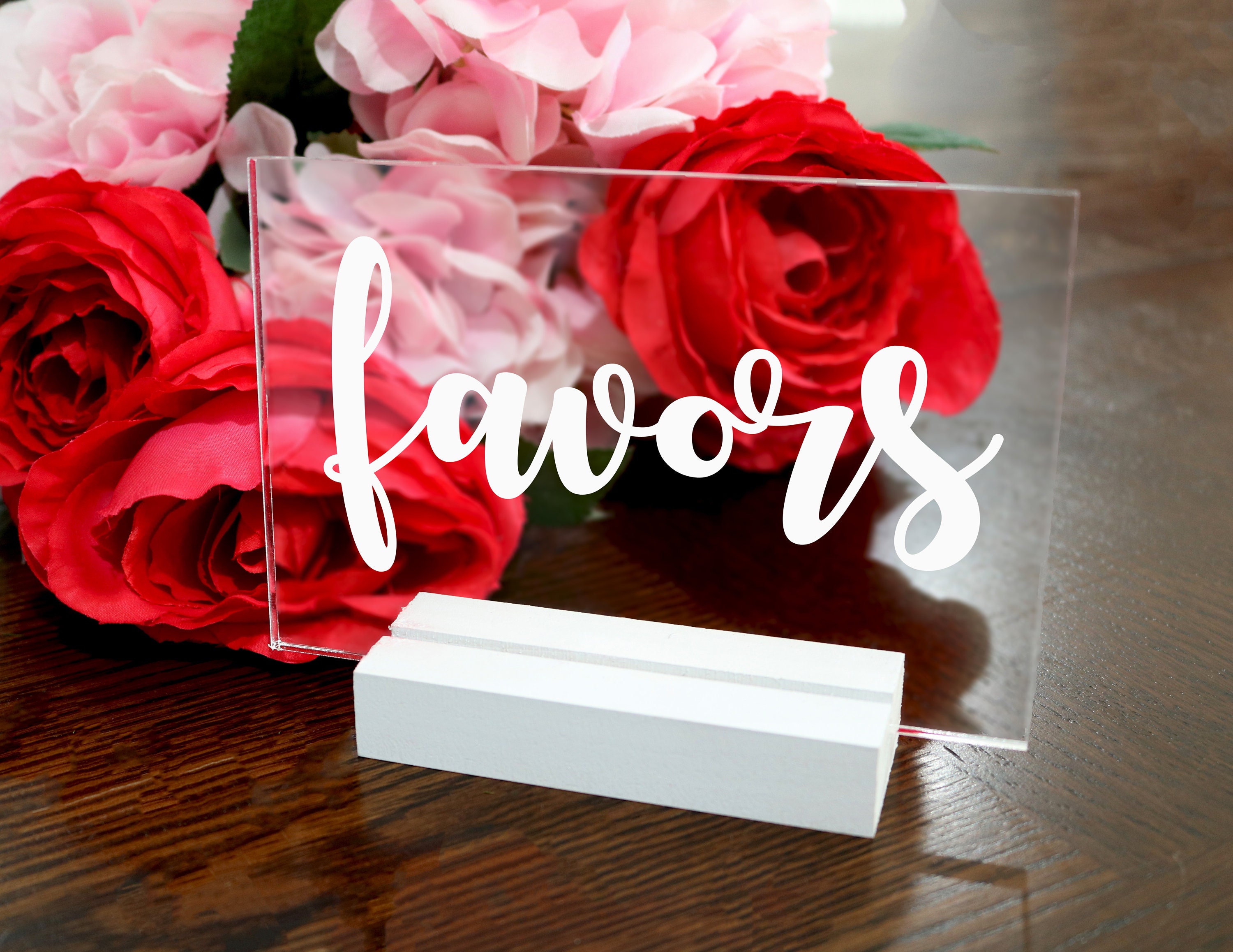 Favors Sign, Wedding Decor, Acrylic Signs, Party Favor Sign