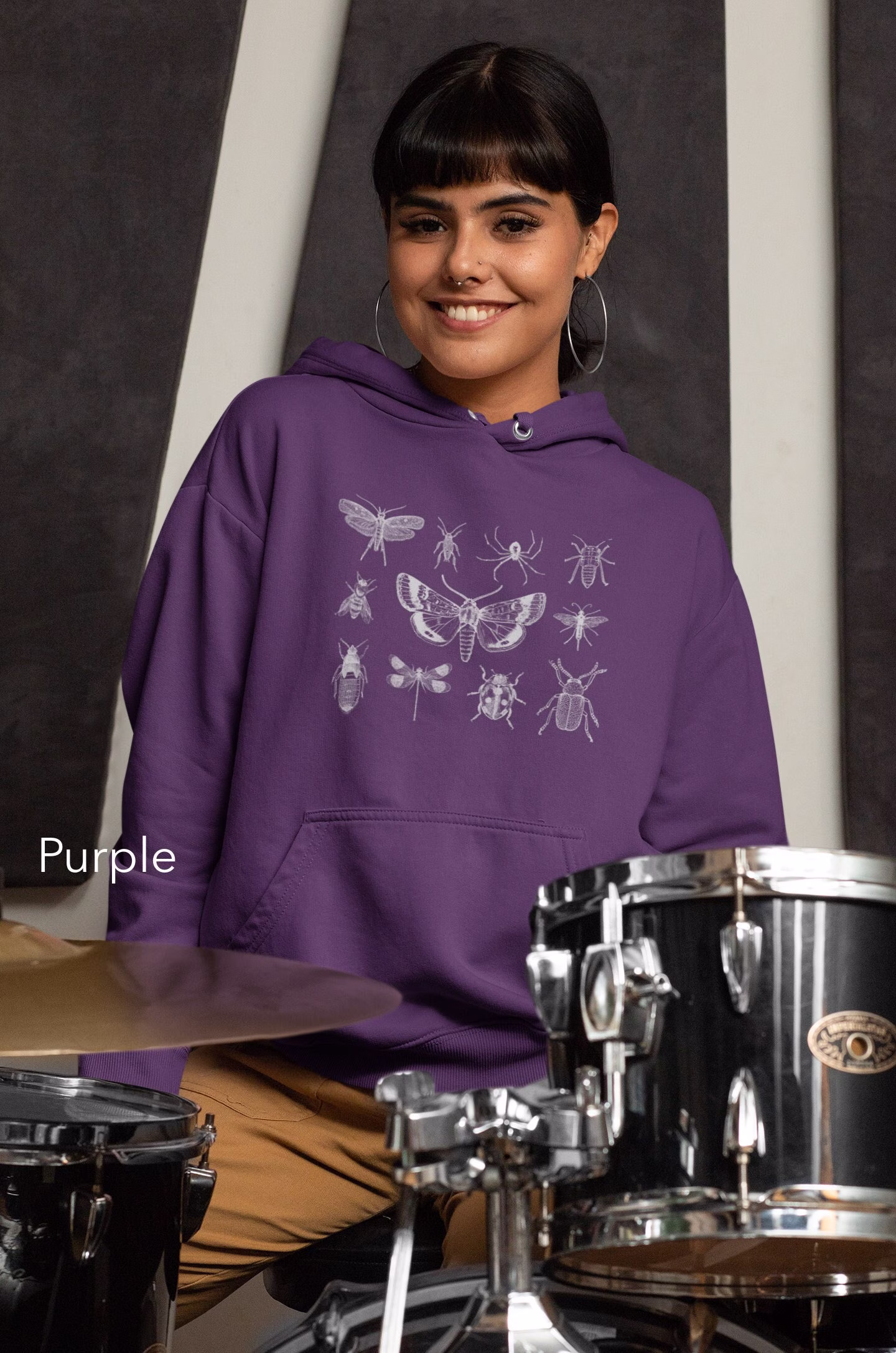 Insect Hoodie, Unisex Heavy Blend Hooded Sweatshirt, Tarot Gift, Dark Bright Pullover, Bug Lovers, Luna Moth, Hoodies For Women
