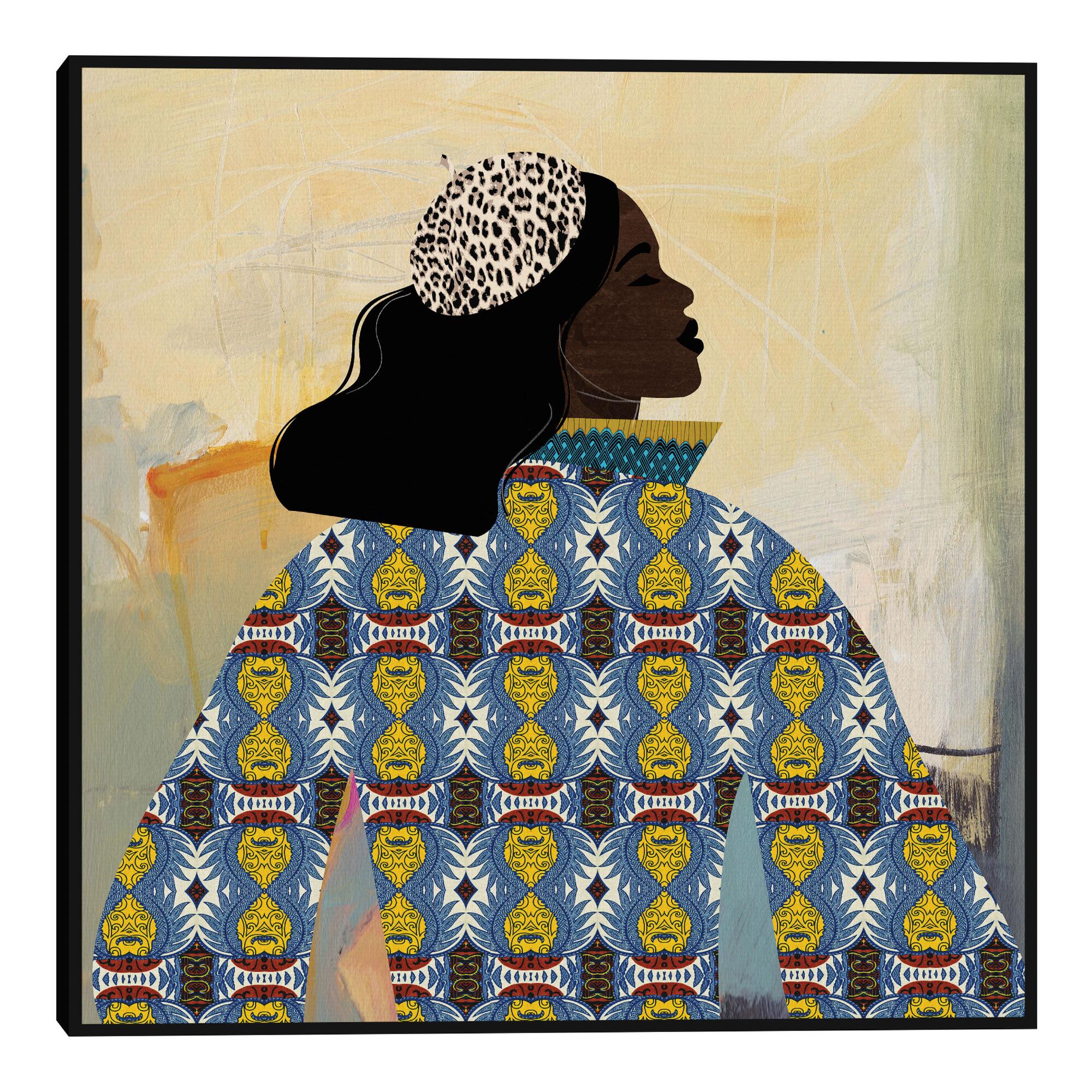 Girlie With Gold By Nikki Chu Framed Canvas Wall Art: Multi by World Market