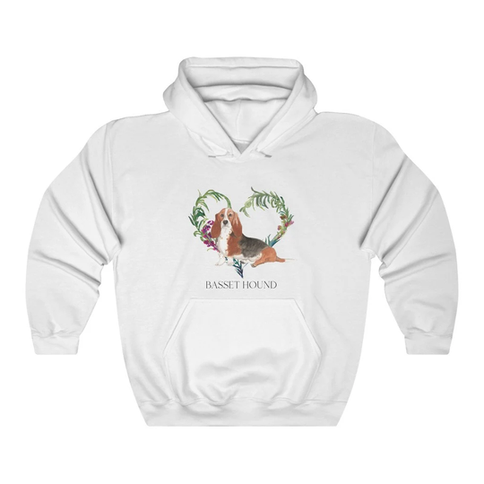 Basset Hound Women's Unisex Heavy Blend Hoodie Sweatshirt