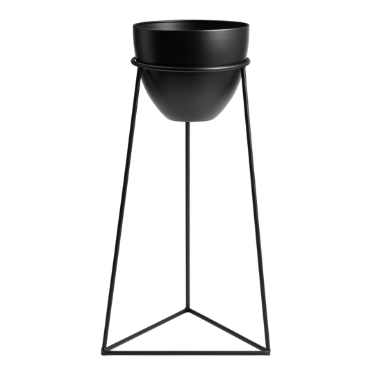 Black Metal Planter with Open Triangular Stand by World Market