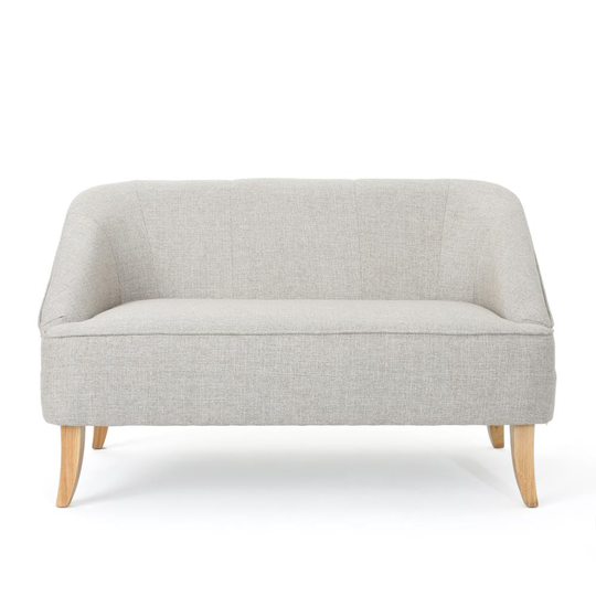 Best Selling Home Decor Justus Modern Beige Polyester/Blend Loveseat in Off-White | 302027