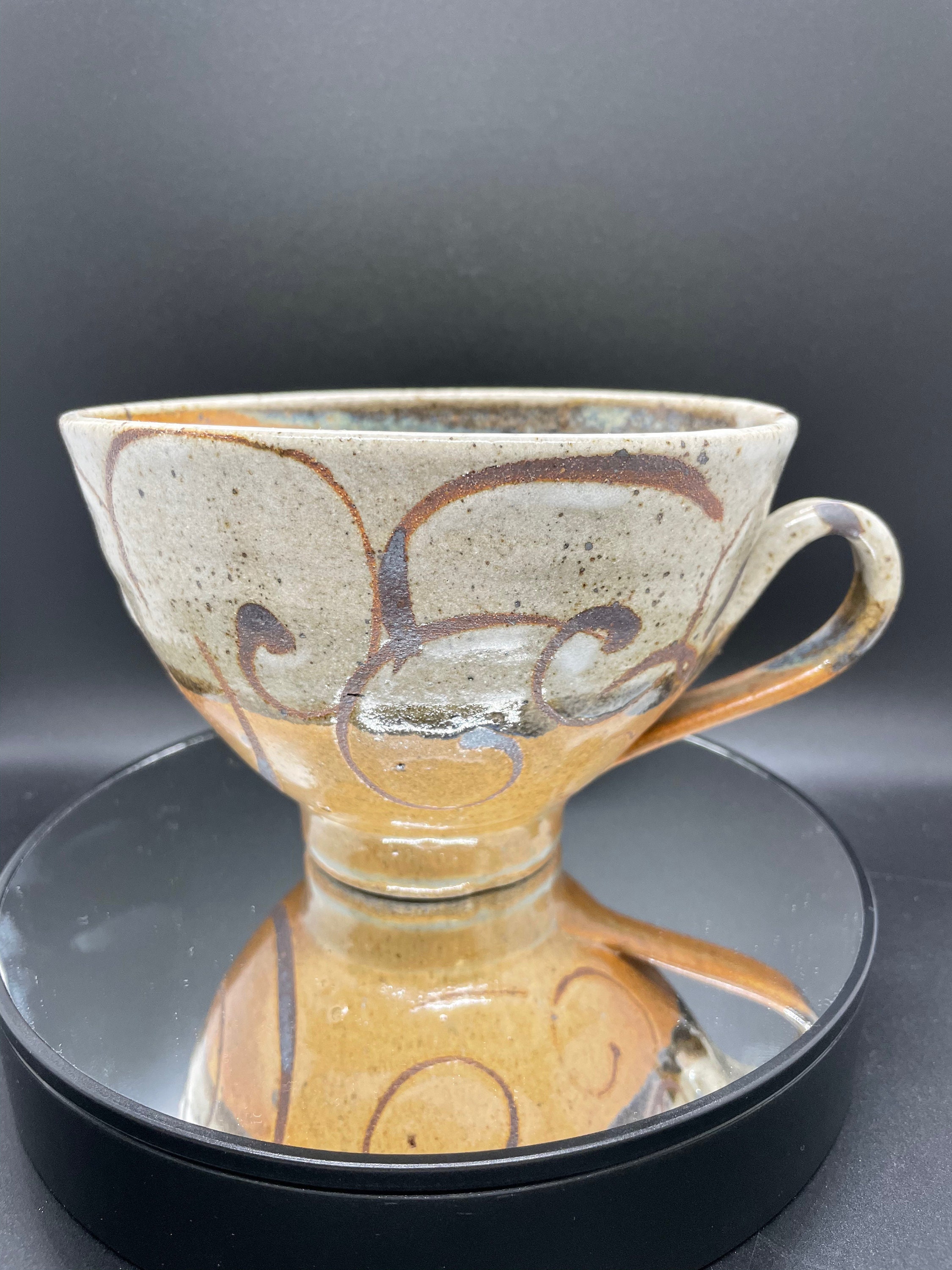 Vintage Hand Made & Signed Liz Kinder Noodle Cup, San Francisco 2003