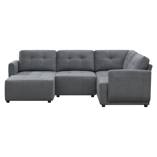 Picket House Furnishings Gianni Modern Charcoal Polyester/Blend Sectional in Gray | UAI526LCSE4PC