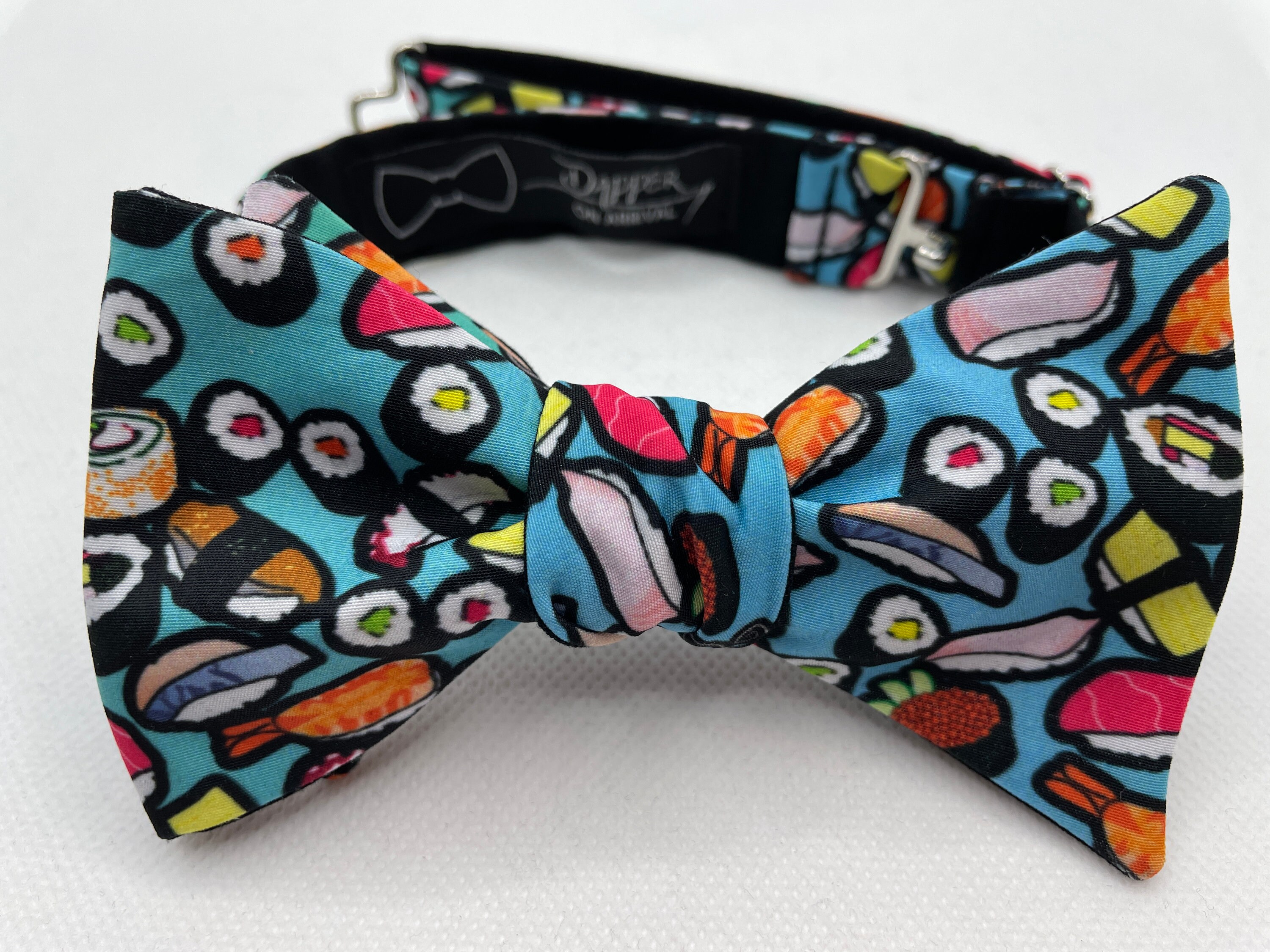 Sushi Bow Tie, Self Pre Tied, Bowtie, Foodie, Nigiri, Ramen, Rice, Fish, Kawaii, Wedding, Groom, Weeb, Waifu, Dapper On Arrival
